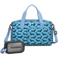 thumbnail image 1 of Women Men Gym Bag,Blue Dachshunds Dog Small Duffle Bag Spend the Night Bags for Women with Shoes Compartment Washbag,Detachable Shoulder Strap,19.7x8.3x11 Inches, 1 of 5