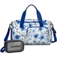 thumbnail image 1 of Women Men Gym Bag,Pioneer Flower Floral Print Pattern Small Duffle Bag Spend the Night Bags for Women with Shoes Compartment Washbag,Detachable Shoulder Strap,19.7x8.3x11 Inches, 1 of 5