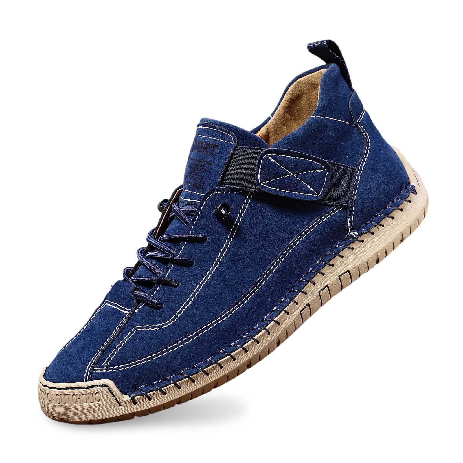Women Men Handmade Leather Comfortable Orthopedic Sneakers Outdoor Waterproof Non- on Shoes Soft Lightweight Loafers Barefoot Boots for Hiking, Walking & Driving