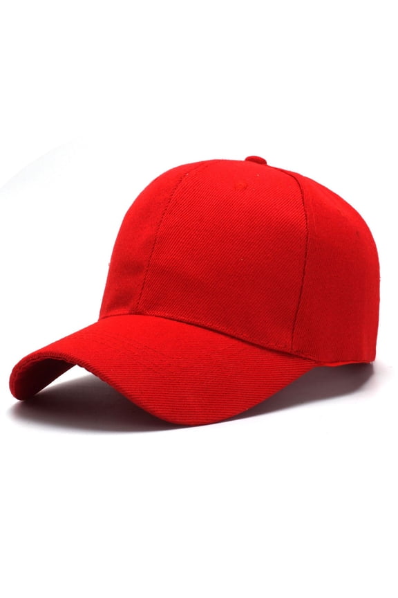 Women Men Hat Fits All Season Baseball Cap Adjustable Size for Running Workouts and Outdoor Activities, Gym, Hiking (Red)