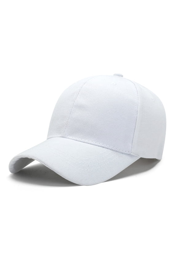 Women Men Hat Fits All Season Baseball Cap Adjustable Size for Running Workouts and Outdoor Activities, Gym, Hiking (White)
