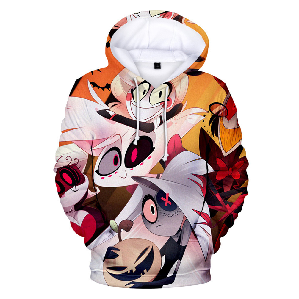 AIYINIY Hotel Hoodie Angel Dust Alastor Cartoon Graphic Sweatshirt Kapuzenpullover Charlie Hazbin Hotel Kostüm Unisex Langarm Hoodies, Typ 7, S