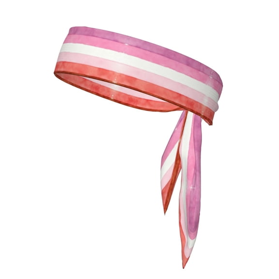 Women Men Headbands Tie Lesbian Pride Flag Athletic Hair Head Band Sport Sweat Yoga Workout Sweatbands