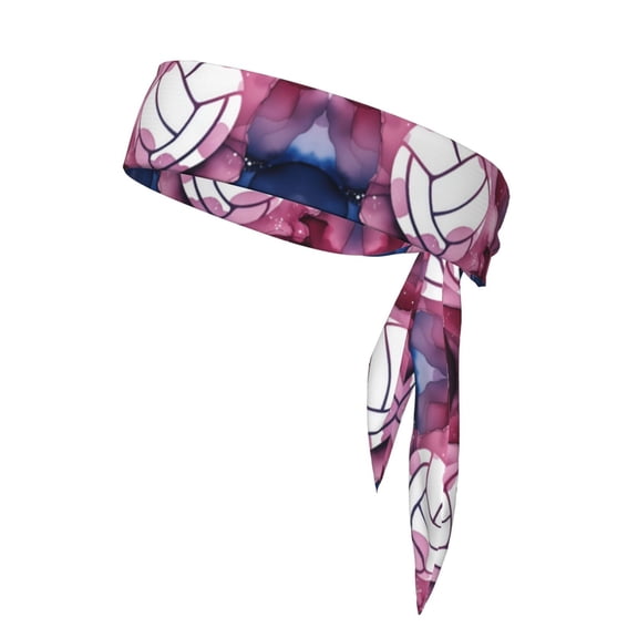 Women Men Headbands Tie Volleyball Athletic Hair Head Band Sport Sweat Yoga Workout Sweatbands