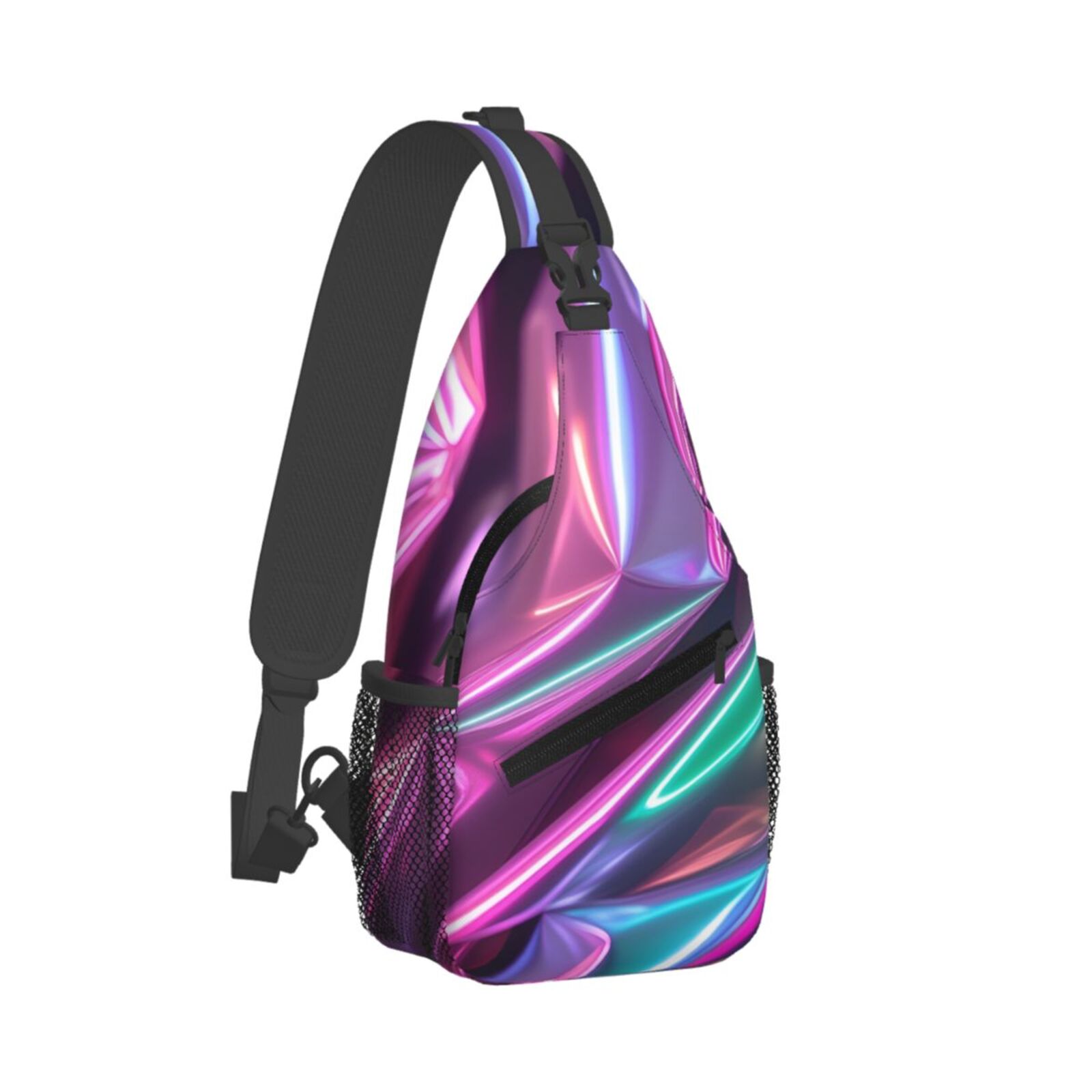 PINK VS HOLOGRAPHIC SLING BAG Buy Sewshells Women Glitzy Affair Holographic Sling Bags  main image 2
