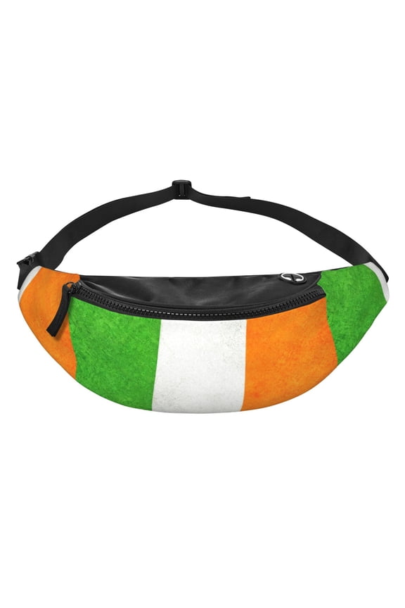 Women Men Irish Flag Fanny Pack Sling Crossbody Bag for Outdoor Travel Sports Hiking