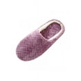 thumbnail image 1 of Women Men Jacquard Soft Bottom Suede Indoor Non-slip Cotton Slippers, 1 of 2