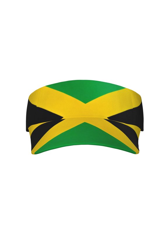 Women Men Jamaica Adjustable Fit Runners Sports Sun Visor