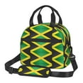 thumbnail image 1 of Women Men Jamaica Reusable Insulated Lunch Cooler Leakproof Meal PrepTote Bag with Removable Adjustable Shoulder Strap, 1 of 7