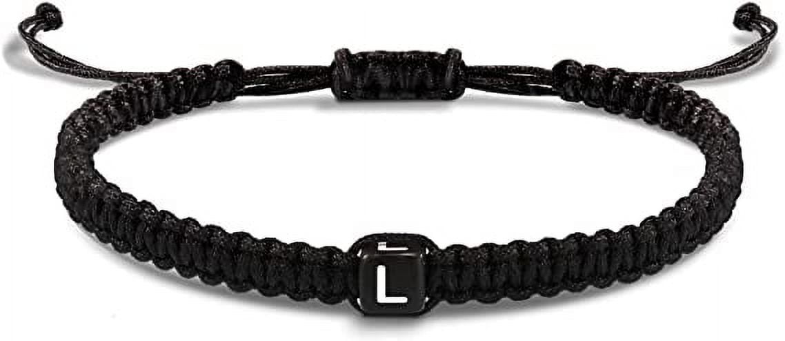  Friendship Bracelet Charms, Titanium Black Rectangle Charm  Bracelets for Men, Black: Clothing, Shoes & Jewelry