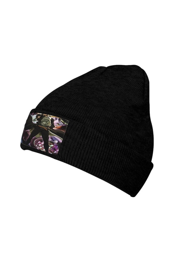 Women Men JoJo Bizarre Adventure Beanies Graphic Knitted Hat Women Winter Soft Warm Cap