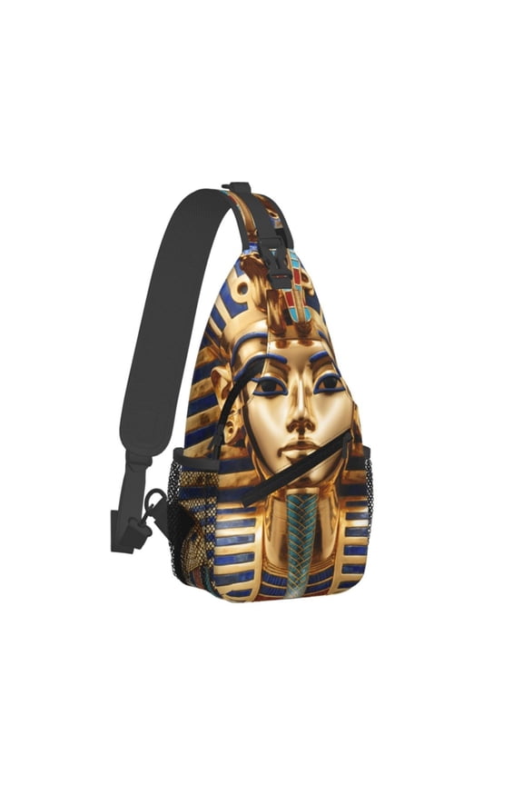Women Men King Pharaoh Tutankhamun Egypt Tut Egyptian Crossbody Sling Bag Casual Chest Bakpack