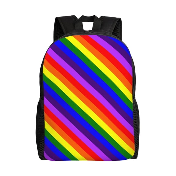 Women Men Lgbt Gay Pride Flag Backpack Lightweight Rucksack Casual Daypack For Laptop Trave