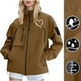thumbnail image 1 of Women Men Lightweight Waterproof Rain Jacket with Hood Windbreaker Breathable for Hiking Cycling Outdoor Fashion Print Jacket, 1 of 9