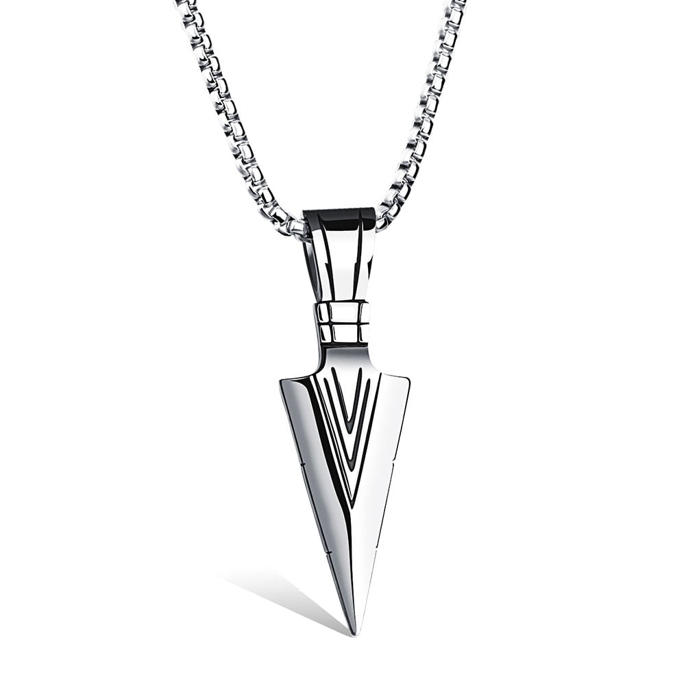 Mens gold shop arrowhead pendant