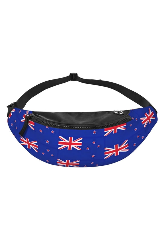 Women Men New Nz Flag Crossbody Fanny Waist Bag Pack Belt Bag for Travel Hiking