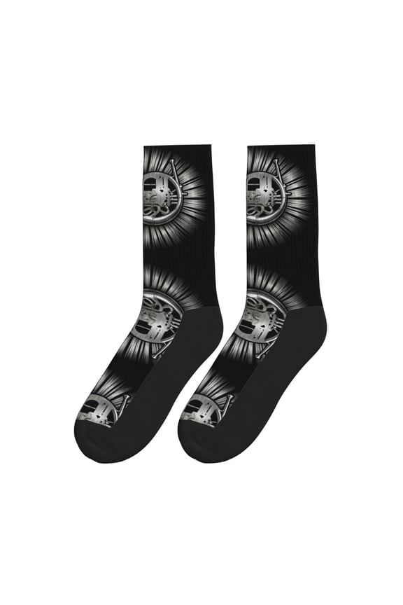 Women Men Novelty Crew Socks French Horn Music Art Athletic Socks