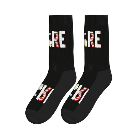 Women Men Novelty Crew Socks Peru Peruvian Flag Athletic Socks