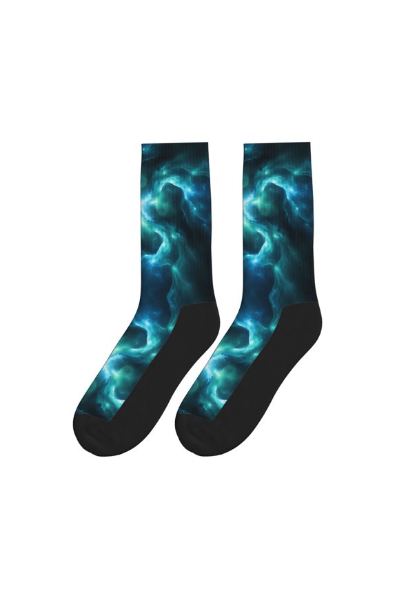 Women Men Novelty Crew Socks Trippies Galaxy Space Athletic Socks
