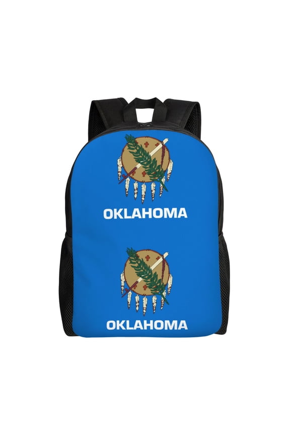 Women Men Oklahoma Flag Backpack Lightweight Rucksack Casual Daypack For Laptop Trave