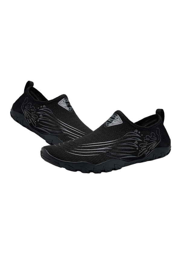 Women Men Outdoor Hiking Beach Shoes Couple Fitness River Trekking Summer Barefoot Non Quick Dry Stream Footwear Black 39