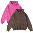 thumbnail image 1 of Women Men Oversized Acid Wash Hoodie 2PC Heavyweight Cotton Vintage Streetwear Sweatshirt, 1 of 8