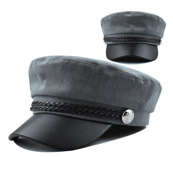 Women Men PU Leather Berets Hat Retro British Solid Beret Baseball Cap Outdoor Winter Warm Octagonal Hats  8 Panels Newsboy Caps for Women Vintage PU Leather Visor Beret Baker boy Cap Cabbie Hat