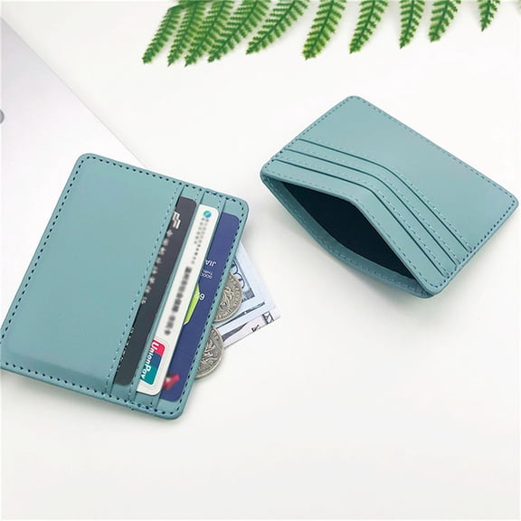 Women Men PU Leather Multi-Card Holder Thin Business Credit Card ID Cards Wallet