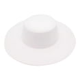 thumbnail image 1 of Women Men Panama Hat with Braided Rope Elegant Wide Brim Felt Fedora Caps for Daily Life Wedding Party, 1 of 5