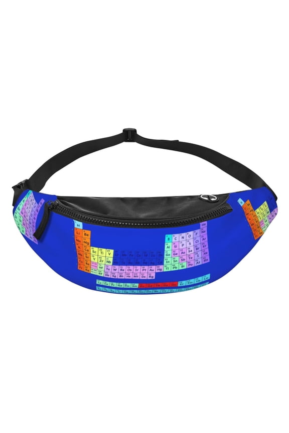 Women Men Periodic Table Elements Fanny Pack Sling Crossbody Bag for Outdoor Travel Sports Hiking