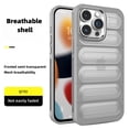 thumbnail image 1 of Women Men Phone Case, Compatible with iPhone 16, Lightweight Case Made of PC & TPU Material,Camera Lens Protection,Breathable Heat Dissipation Protection Shockproof Case,Gray, 1 of 11