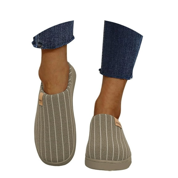 Women Men Plush Soft Slippers Fall Winter Warm On House Shoes Anti-Skid Indoor Outdoor Dearfoams Slippers for Women Men,Color:Army Green,Size:13-14