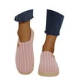 thumbnail image 1 of Women Men Plush Soft Slippers Fall Winter Warm On House Shoes Anti-Skid Indoor Outdoor Dearfoams Slippers for Women Men,Color:Light Pink,Size:9-10, 1 of 5