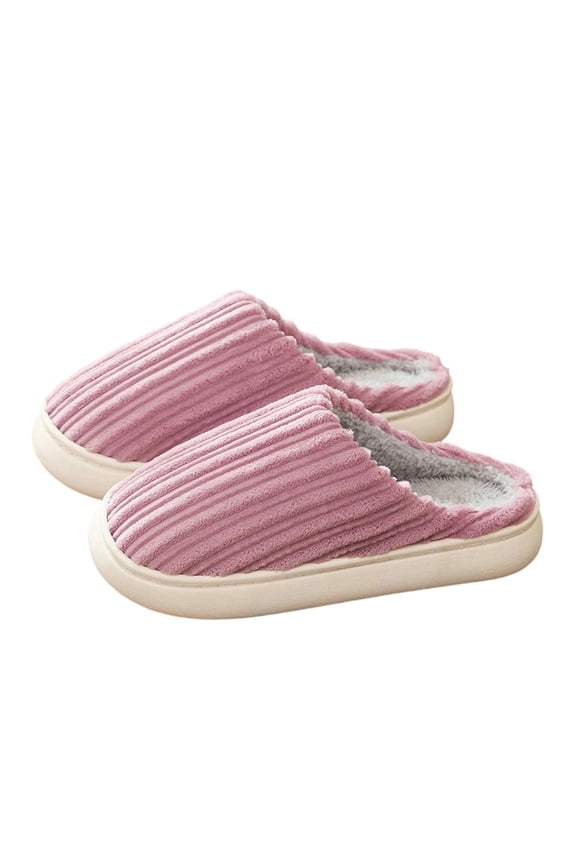 Women Men Plush Soft Slippers Fall Winter Warm Slip On House Shoes Anti-Skid Indoor Outdoor Dearfoams Slippers for Women Men,Color:Purple,Size:8