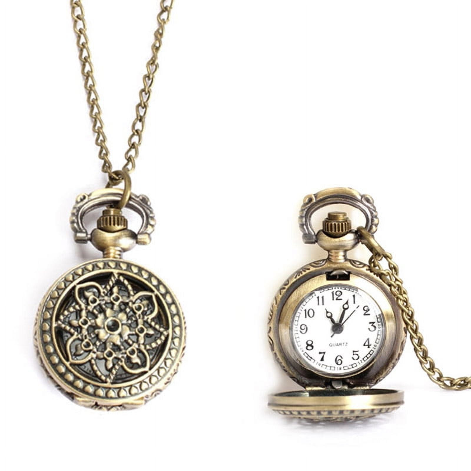 Vintage clock sale necklace