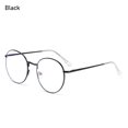thumbnail image 1 of Women Men Portable Round Metal Glasses Ultra Light Frame Eye Protection Anti-Blue Light Eyeglasses BLACK, 1 of 8
