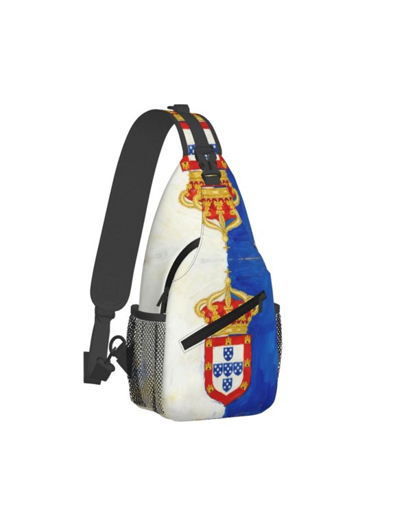 Women Men Portugal Alternative Flag Sling Backpack Casual Shoulder Sling Bag Gym Travel Hiking Daypack
