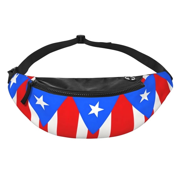 Women Men Pr Puerto Rico-Flag Crossbody Fanny Waist Bag Pack Belt Bag for Travel Hiking