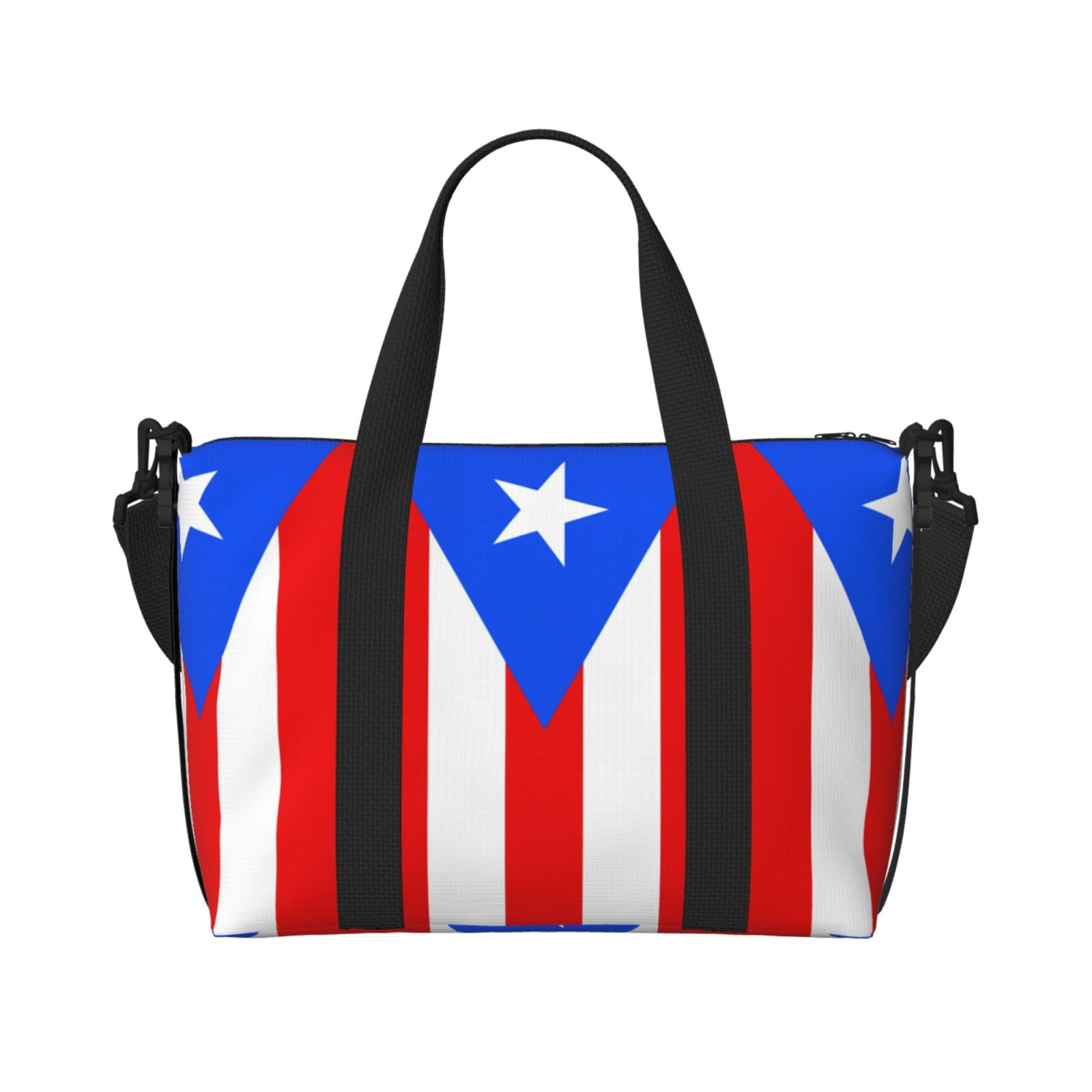 Women Men Pr Puerto Rico-Flag Gym Duffel Bag Travel Carry On Weekender Overnight Tote Personal Item Bag