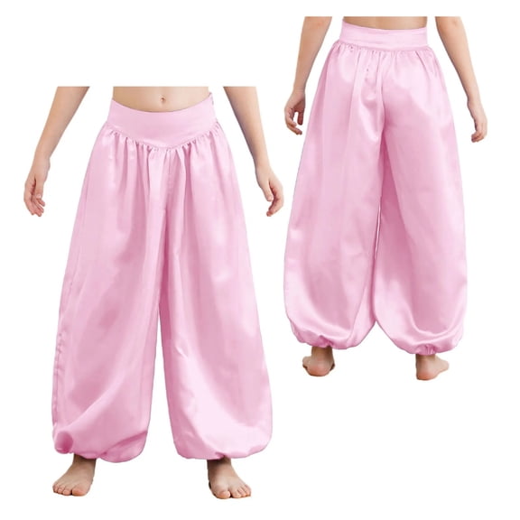 Women Men Prince Cosplay Harem Pants Satin Belly Dance Tribal Harem Long for Masquerade Party Trousers