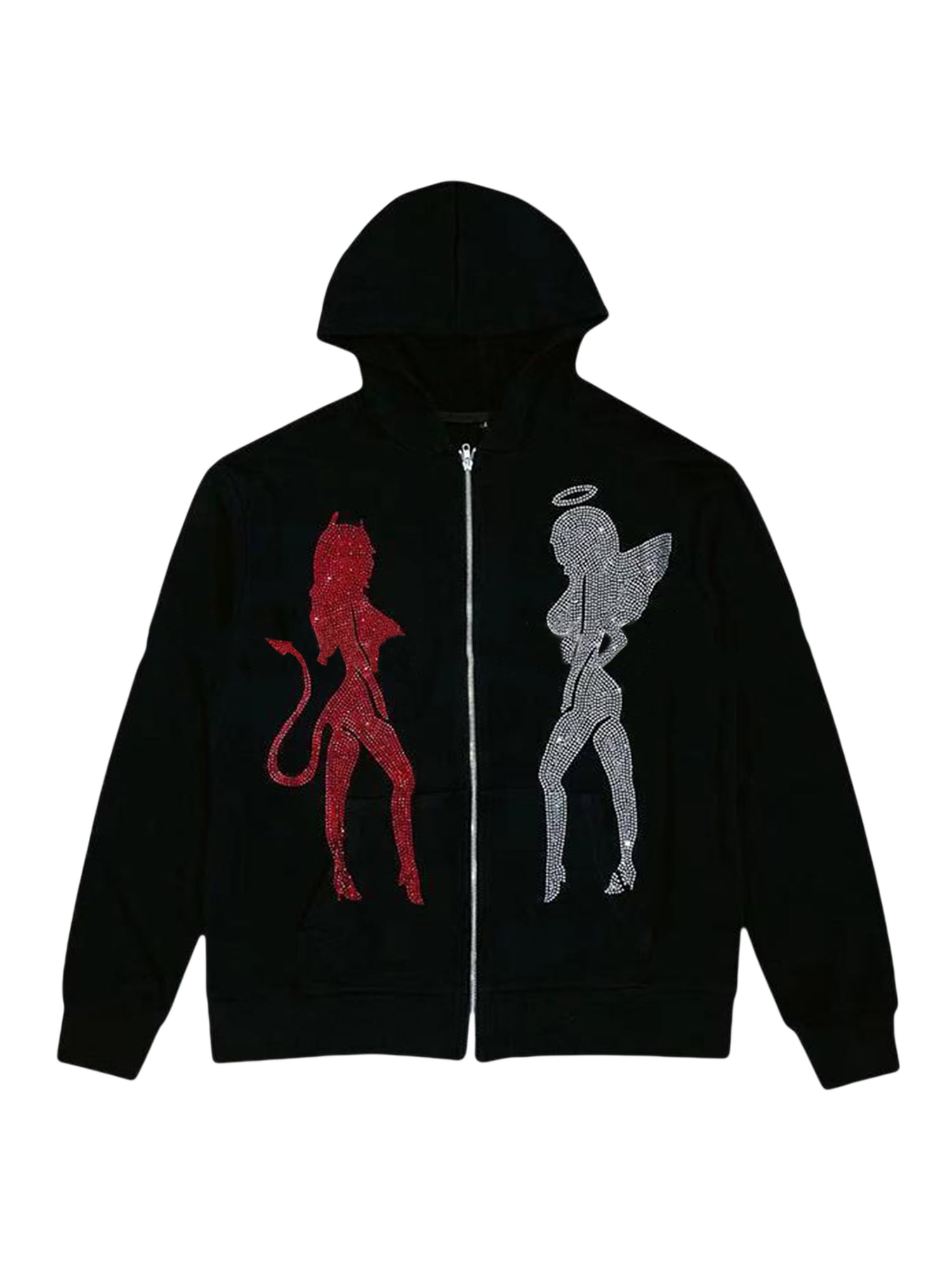 Unisex Hoodie Half Demon Half Angel Hoodie Half Devil Half Angel