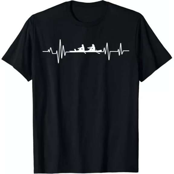 Women Men Rowing Crew Heartbeat Rower T-Shirt