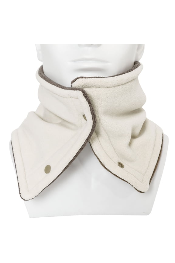 Women and Men Snap Button Adjustable Neck Warmer, Wrap-Style High Collar Windproof Neck Gaiter for Winter Commuting Skiing Running Outdoor Cold Protection