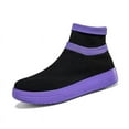 thumbnail image 1 of Women Men Sneakers Breathable Sock Shoes Slip on Mesh High Top Casual Shoes US12, 1 of 6