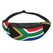 Women Men South African Flag Crossbody Fanny Waist Bag Pack Belt Bag for Travel Hiking