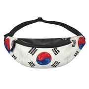 Women Men South Korean Flag Crossbody Fanny Waist Bag Pack Belt Bag for Travel Hiking