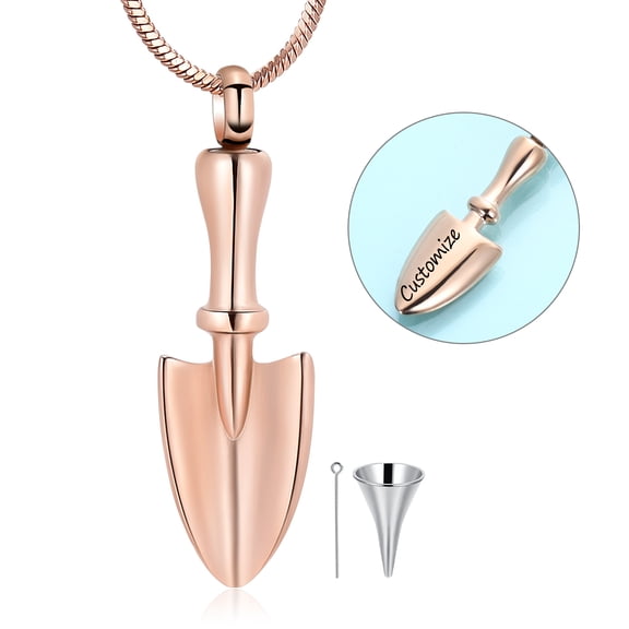 Women Men Spatula Pendent for Ashes and Chain Cremation Jewelry for Ashes Urn Necklace Lockets for Human Ashes Holder