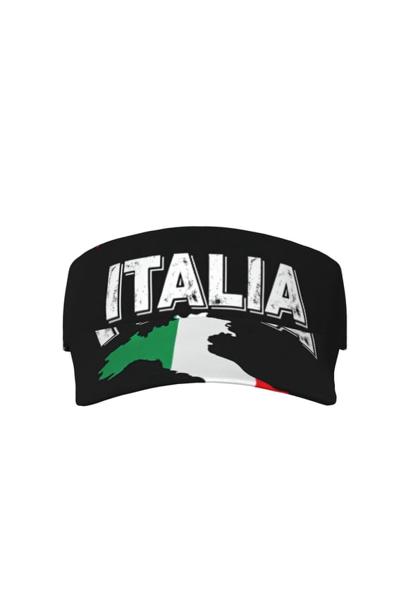 Women Men Sports Beach Visor Hat Italy Map Flag Protection Sun Cap
