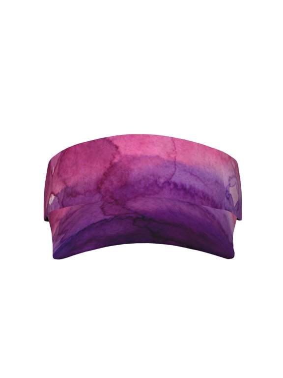 Women Men Sports Beach Visor Hat Purple Paint Protection Sun Cap