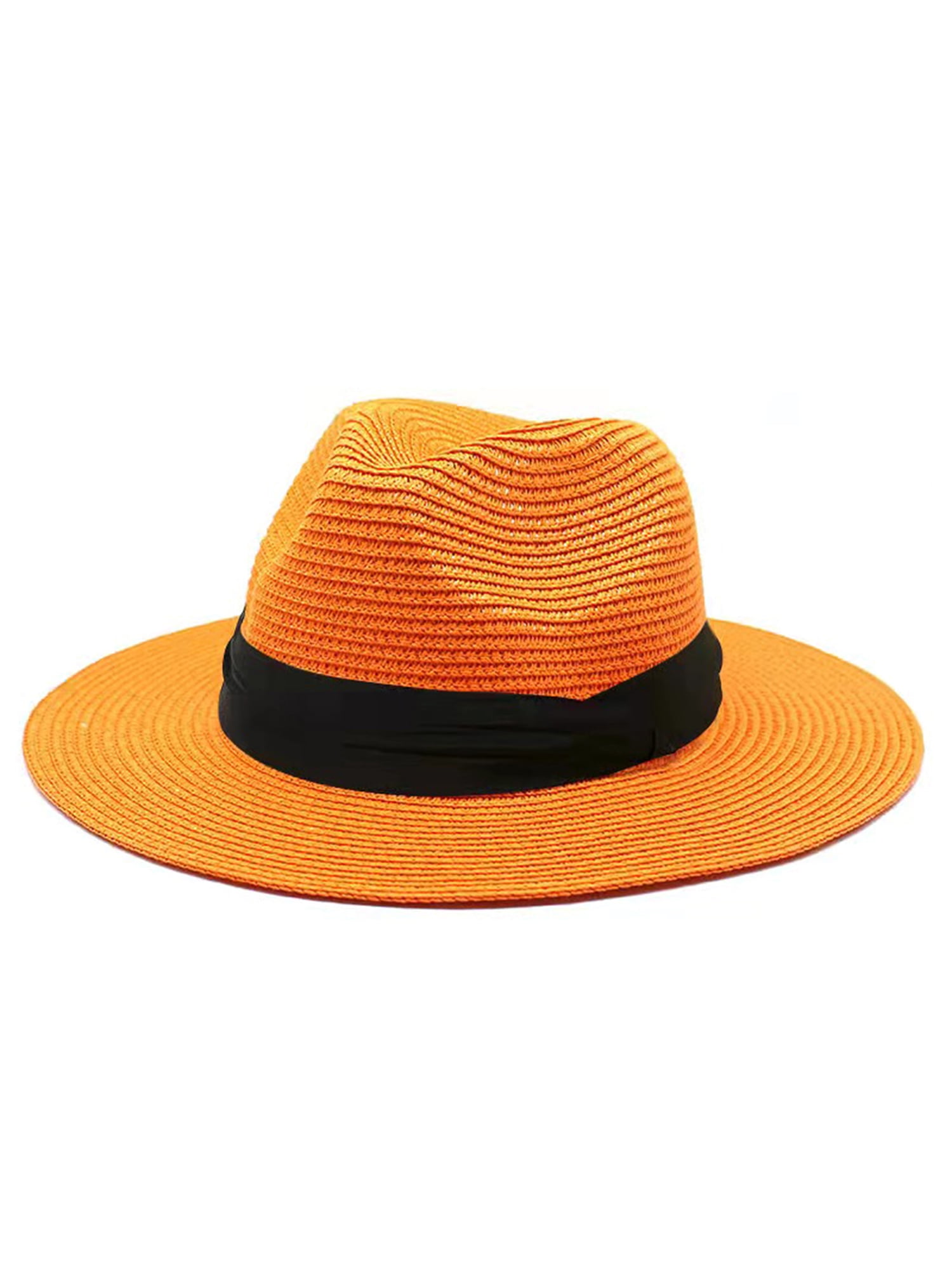 Women Men Straw Hat Wide Brim Cap Lightweight Protective Sun Beach Hat for  Summer Fall Spring 